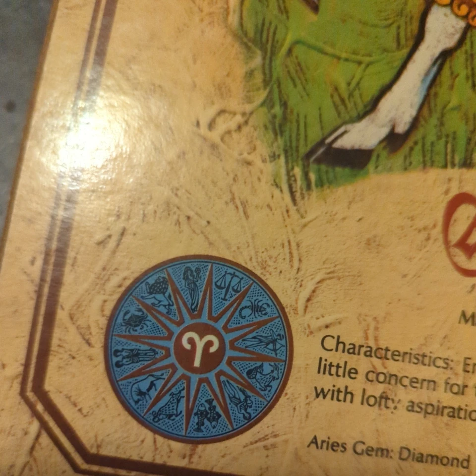 Placa de pared decoupage de madera Zodiaco ARIES años 70 de colección Foto 3 de 4