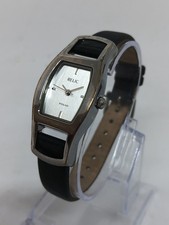 Relic ZR33492 Women's 20mm x 24mm Silver Tone Leather Strap Watch NEW BATTERY