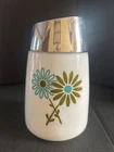 MCM Vintage Dripcut Starline Daisies White Milk Glass Sugar Dispenser