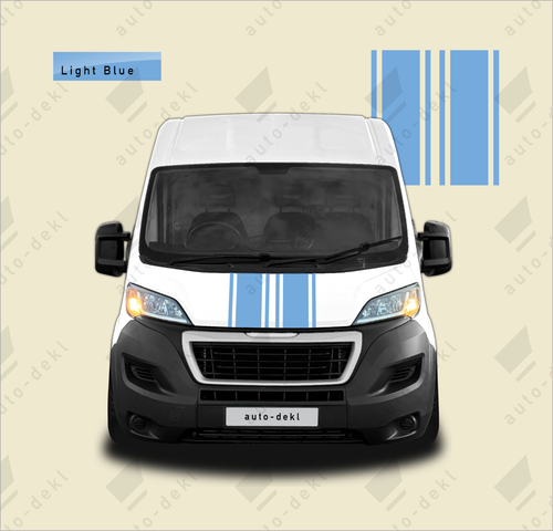 Fits Vauxhall Opel Movano (2021-On) - Bonnet Stripes Decals Motorhome Camper Van - Picture 9 of 17