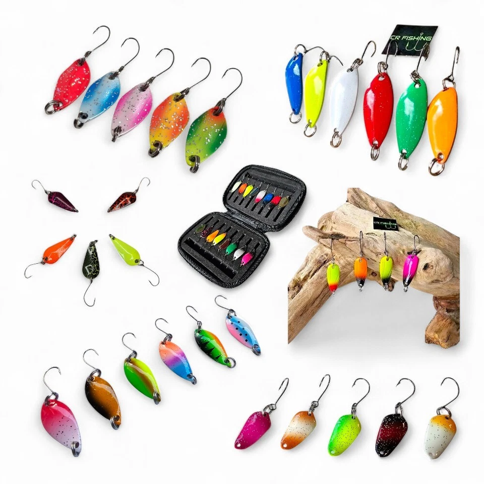 Forellen Spoon Sets Blinker | Köder | versch. Farben UL Angeln Trout Fishing Box - Bild 1 von 3