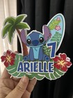 personalised stitch birthday cake topper Any Name Any Age Uk Seller