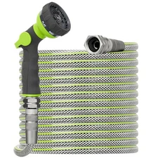 Flexible Garden Hose 50 FT - Heavy Duty Non-Expandable 50FT Outdoor Water Hose 