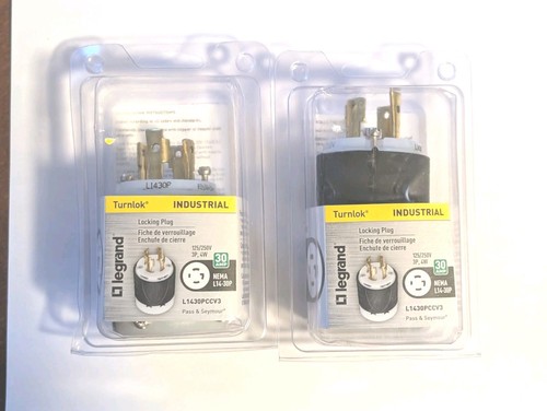 2- Turnlok 30-Amp Locking Plug Legrand - Picture 1 of 6