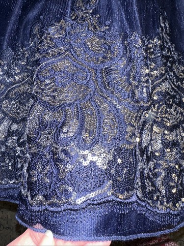 Gorgeous American Princess Dress size 20.5 Navy Blue Formal Gown - Picture 12 of 13