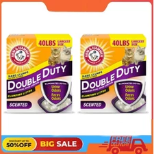 (2 pack) ARM & HAMMER Double Duty Cat Litter, Advanced Odor Control Cat Litter