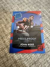 2017 Donruss #344 John Ross III Rookie Bengals Press Proof Red