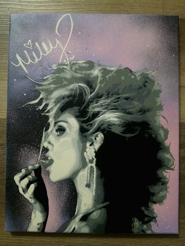 11x14 Original Miley Cyrus Gemälde auf Leinwand
