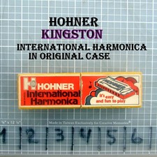 Vtg. Hohner International KINGSTON Harmonica w/Orig Case 10Hole 20Reed Key C
