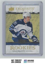 2021-22 UD Black Diamond Exquisite Rookies Gold Cole Perfetti /25 #R-CP Winnipeg