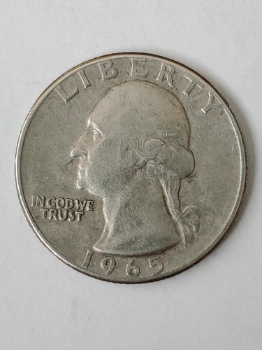 1965 Liberty Quarter Dollar US Münze American ohne Münzzeichen Sammlerstück