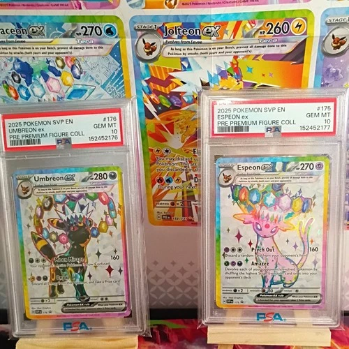 New Listing2025 POKEMON SVP EN-SV BLACK STAR PROMO 175 176 UMBREON ESPEON SEQUENTIAL PSA 10