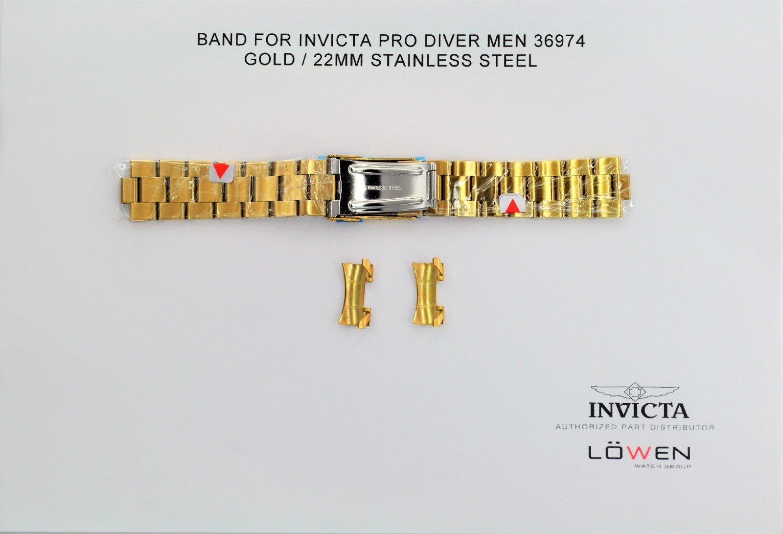 Invicta Pro Diver Gold Watch Band 22 MM Stainless Steel with Head