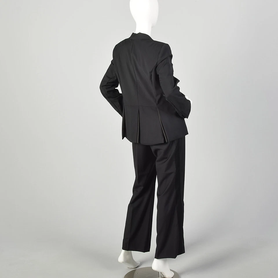 Traje formal Strenesse negro mediano años 2000 cintura Hollywood pantalones de colección Foto 4 de 4