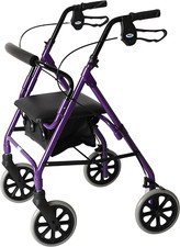 Days Lightweight Folding 4 wheel rollator - Purple