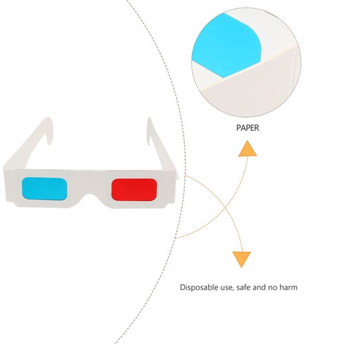 100 Pcs Cardboard Glasses 3d Rote Und Blaue Brille Kind Stereoskopische - Bild 7 von 12