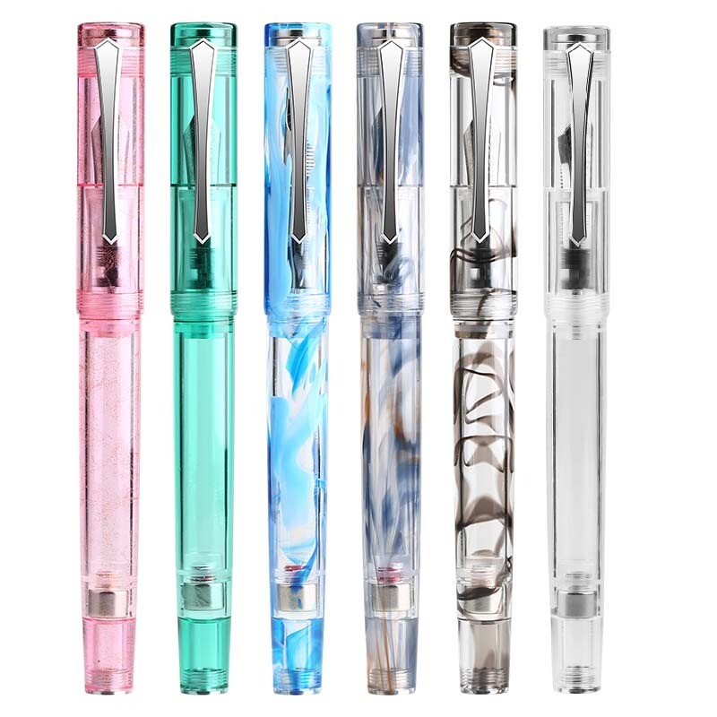 Penbbs Garaxy Mニブ PENBBS 487 Resin Magnetic Piston Fountain Pen EF/F Nib Students