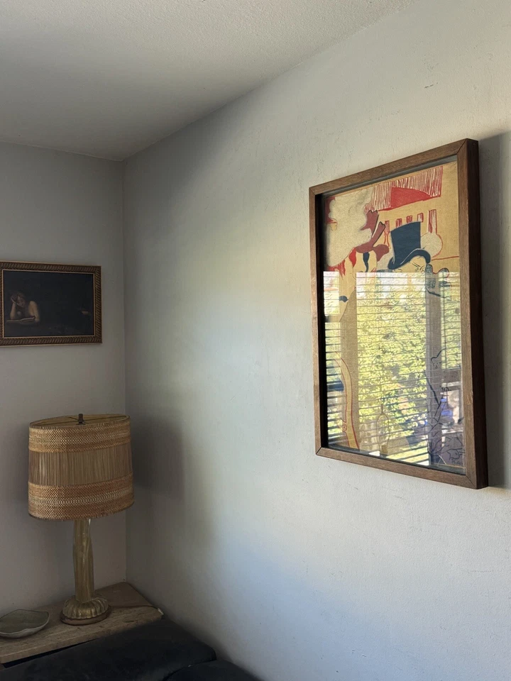 TOULOUSE LAUTREC FRENCH ANTIQUE MODERN ART NOUVEAU TAPESTRY SCARF OLD VINTAGE - Image 3 of 4