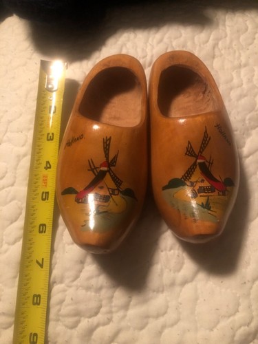 vintage dutch wooden shoes clogs - Picture 3 of 4
