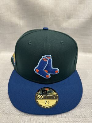 New Era Boston Red Sox  Enchanted Forest  Sky Blue UV Fitted Hat Cap Sz 7 1/4