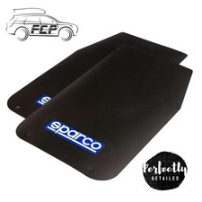 Sparco Universal Rally Mud Flaps, Pair 30cm x 50cm - Black (Sparco Sticker Inc)