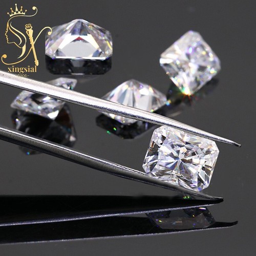 Brilliant Radiant Cut White D Color VVS1 Moissanite Loose Stone GRA Certificated - Picture 3 of 15