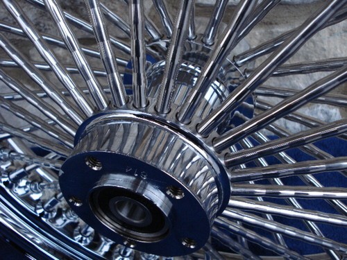 18X3.5 DNA FAT DADDY MAMMOTH 52 DIAMOND SPOKE FRONT HARLEY DELUXE HERITAGE 00-06 - Picture 2 of 4