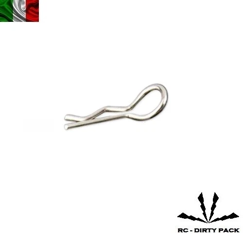 10 Pz BODY CLIPS IN ACCIAIO GALVANIZ CARROZZERIA SCALA 1/8 1/10 1/12 1/14 1/16 - Immagine 2 di 2