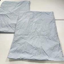 bare pillowcase standard solid light blue 100% organic cotton eco friendly