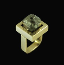 Boy Johansen. 14k Gold Ring with Pyrite. 1960s