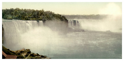 New York, Niagara, general view from Steel arch Bridge  Tirage vintage print, 