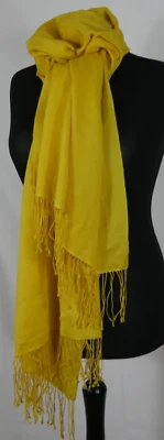 Traumhafter Großer Viskose Schal Gelb Modern Elegant Frühling 180x70 cm TOP! - Bild 1 von 4