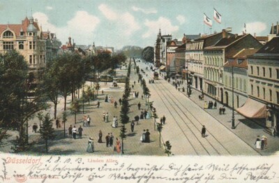 DÜSSELDORF Linden - Allee col. AK 1903