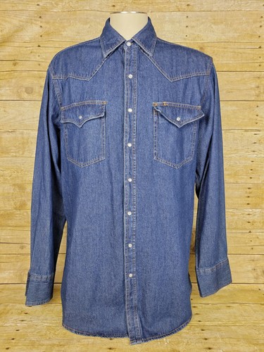 Ely Cattleman Tall Man Denim Shirt Mens 