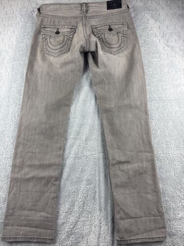 True Religion Jordan Seat Gray Washed Distressed Jeans Damen Größe 27 - Bild 6 von 11