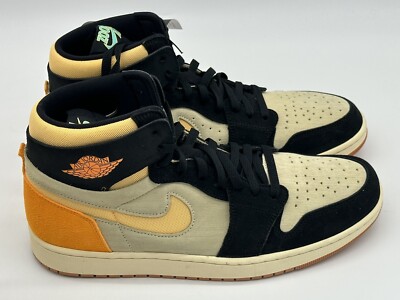 Size 10- Jordan 1 High Zoom Comfort Muslin Vivid Orange DV1307-100 (Full Box)
