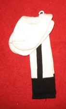 ONE PAIR YOUTH 7-9 NEW -ATHLETIC Sock White black Stripe MADE IN U.S.A.
