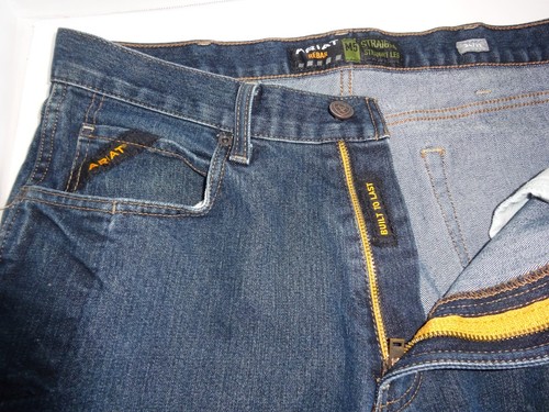Ariat® Men's Rebar M5 DuraStretch Edge Stackable Straight Leg Jeans size 34 x 32 - Picture 2 of 6