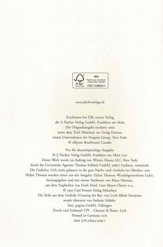 Ally Condie - Cassia & Ky : Die Auswahl - gebundene Fischer Edition - B+/B+/B+ - Imagen 4 de 4