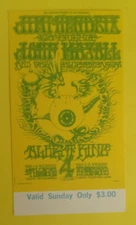 Jimi HendriX Experience John MaYaLL BG105 BiLL Graham FiLLmore 1968 Sun.Ticket