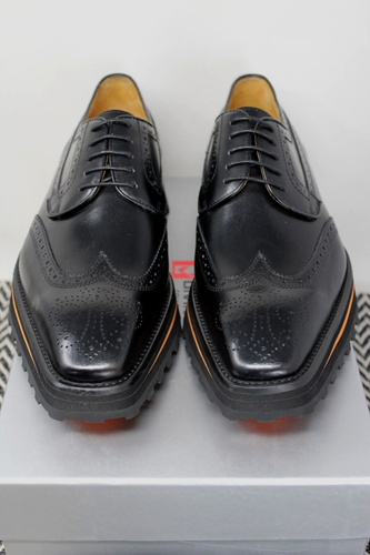DIVINCH COLLECTION 2886B HANDCRAFTED CALFSKIN OXFORD SHOES BLACK SIZE 7 1/2 NIB - Picture 9 of 19