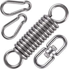 Hammock Chair Hanging Kit Swing Spring Hardware, Heavy Duty Suspension Swivel Ha