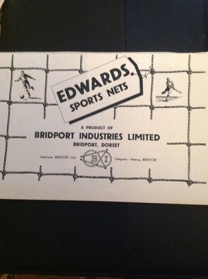 L1-6 Werbung 1960 Edwards Sports Nets Bridport Industries Limited