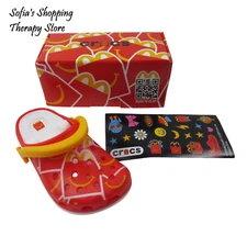 New 2024 McDonald's Mini Crocs Keychain Happy Meal Toy #2 Happy Meal Box Pattern