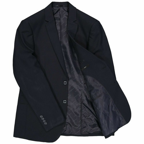 Victorio Couture Men's Navy Blue 2 Button Slim Fit Poplin Polyester Suit NEW - Picture 7 of 7