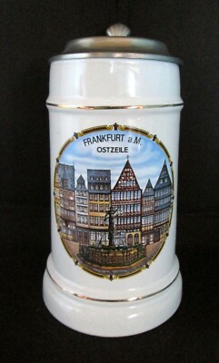 BIERKRUG Grab Beer BierKrug Fayence Zinn Stoneware GERZ Frankfurt Germany