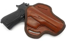 CEBECI Right Hand Brown Leather Open Top Belt Holster for BERETTA BRIGADIER 4.9"