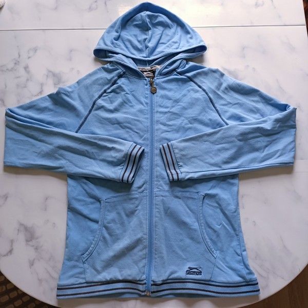 SLAZENGER light blue hoodie/jumper, long sleeve, size 12 womens, logo