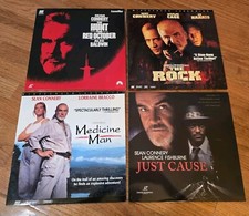 Lot Of 4 Sean Connery Laserdiscs Movies The Rock, Hunter ,The For Red October