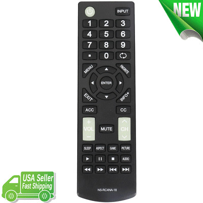 NS-RC4NA-18 Replace Remote Control for Insignia TV NS-32D311NA17 NS-50D510NA17